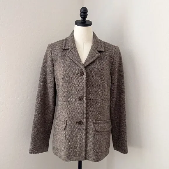 Pendleton Wool Tweed Blazer Coat Jacket Size 14 - Picture 3 of 11